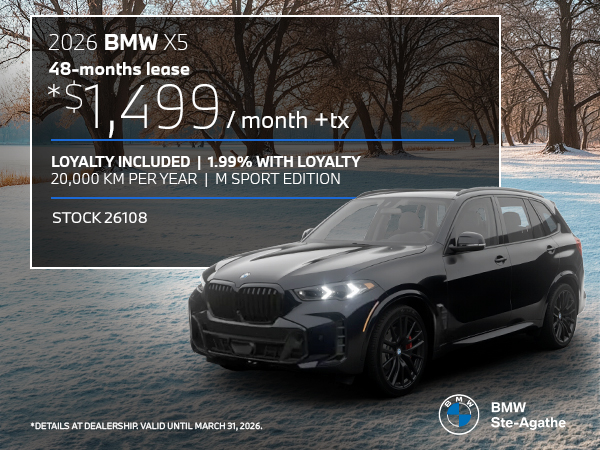 Bannière de BMW X5 2026